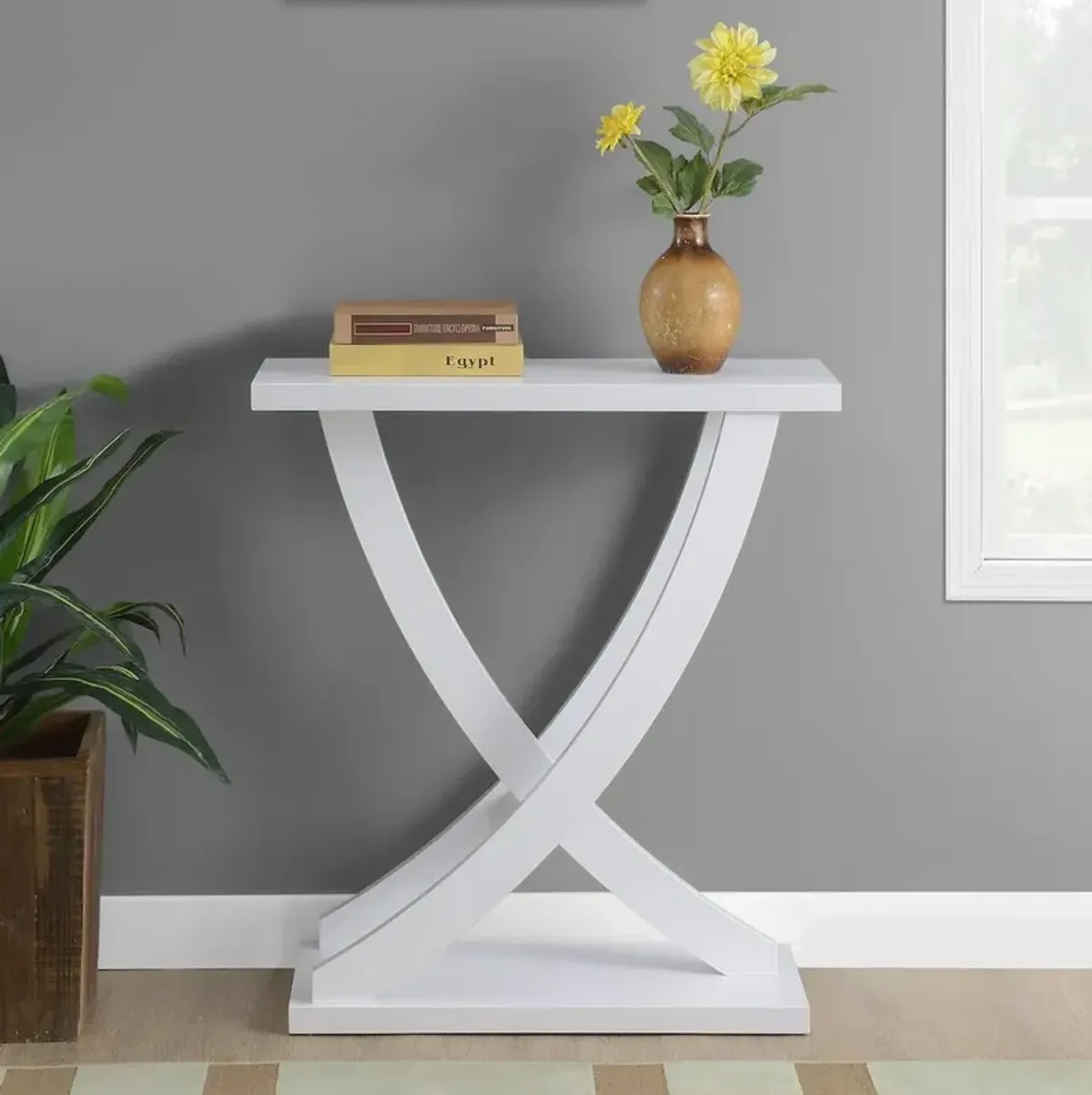 Convenience Concepts Newport Criss-Cross Console Table