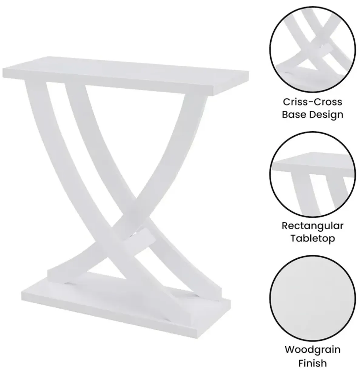 Convenience Concepts Newport Criss-Cross Console Table