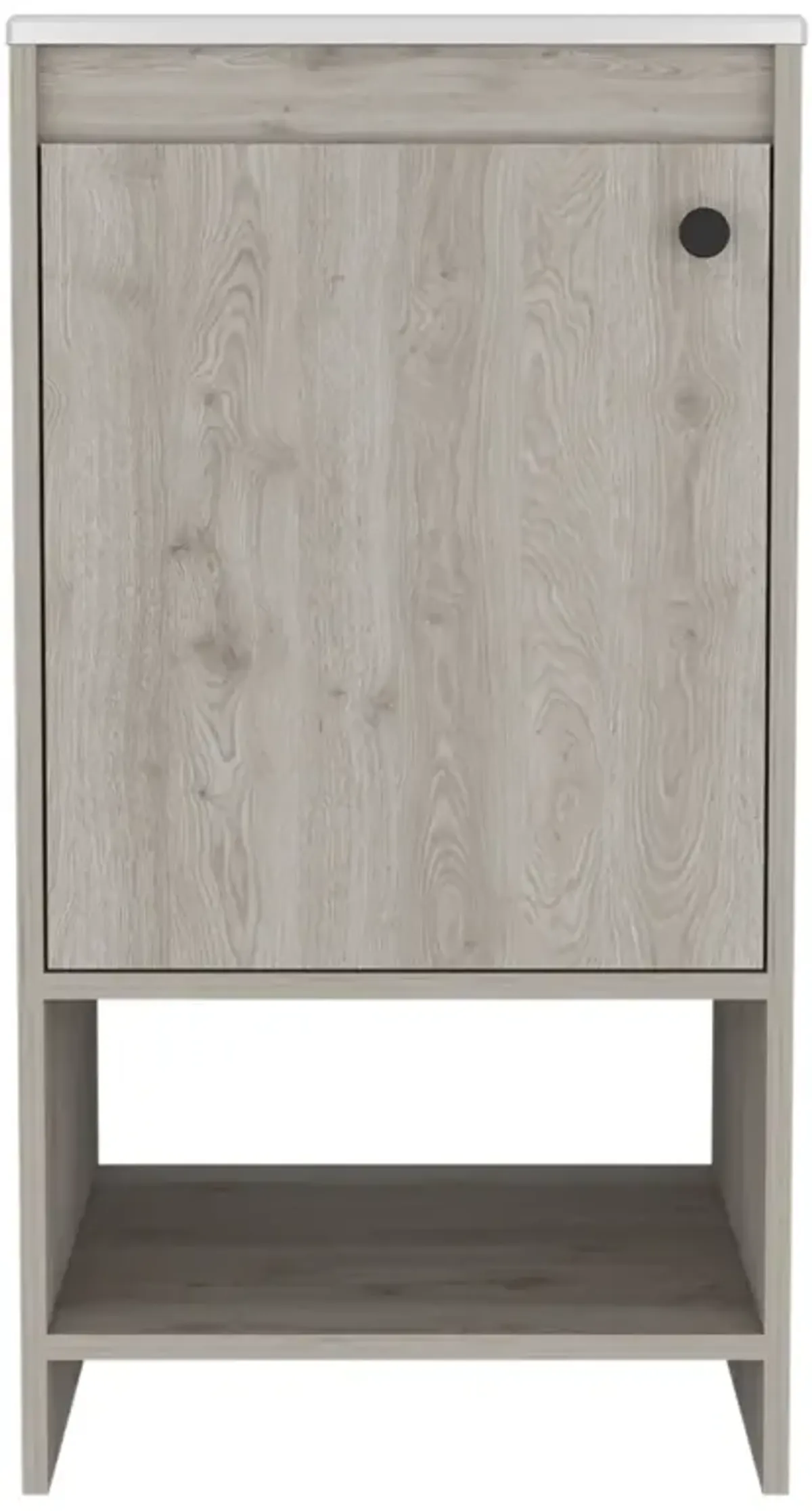 Westbury 1-Shelf Freestanding Vanity Cabinet Light Gray