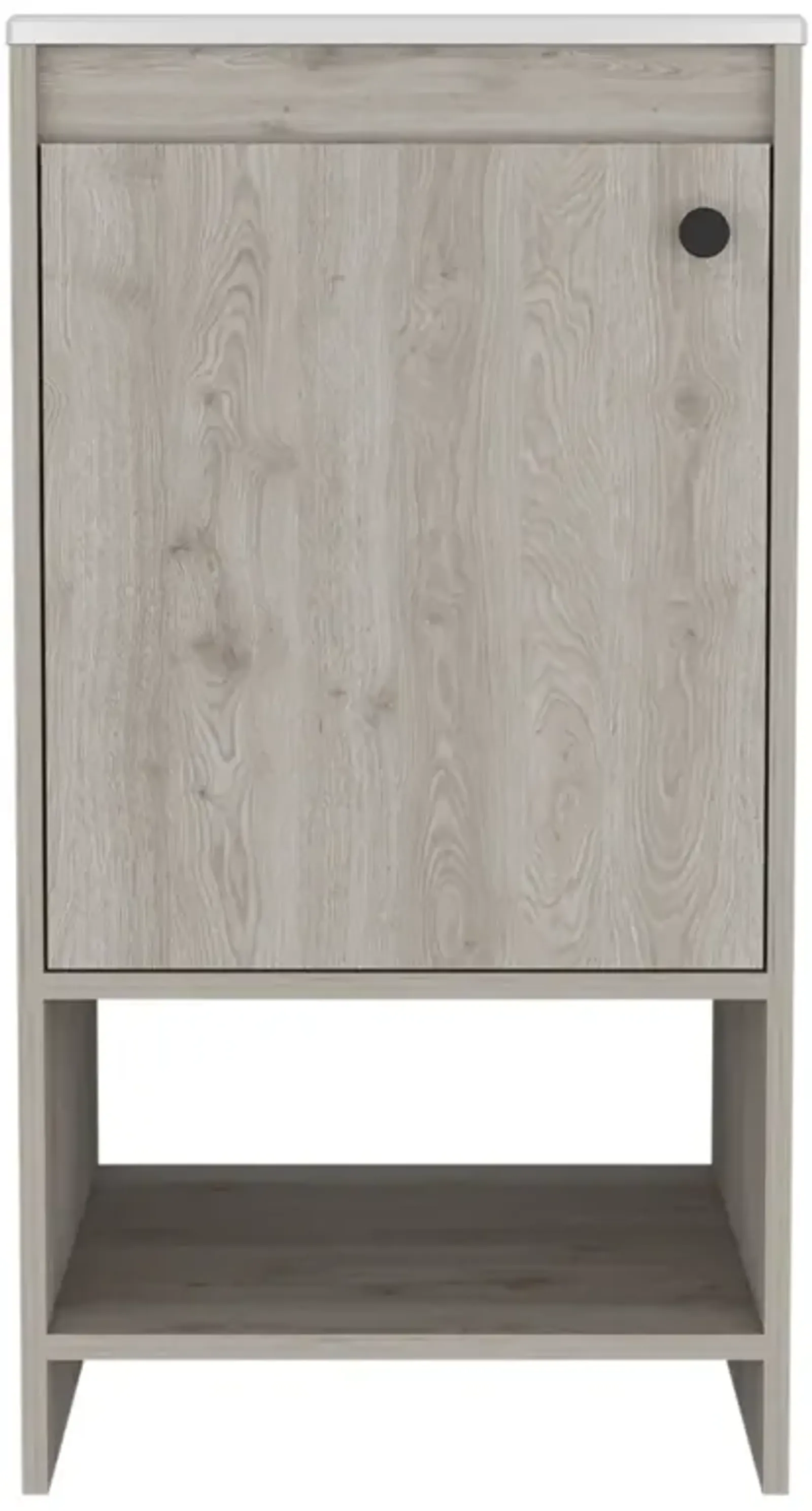 Westbury 1-Shelf Freestanding Vanity Cabinet Light Gray