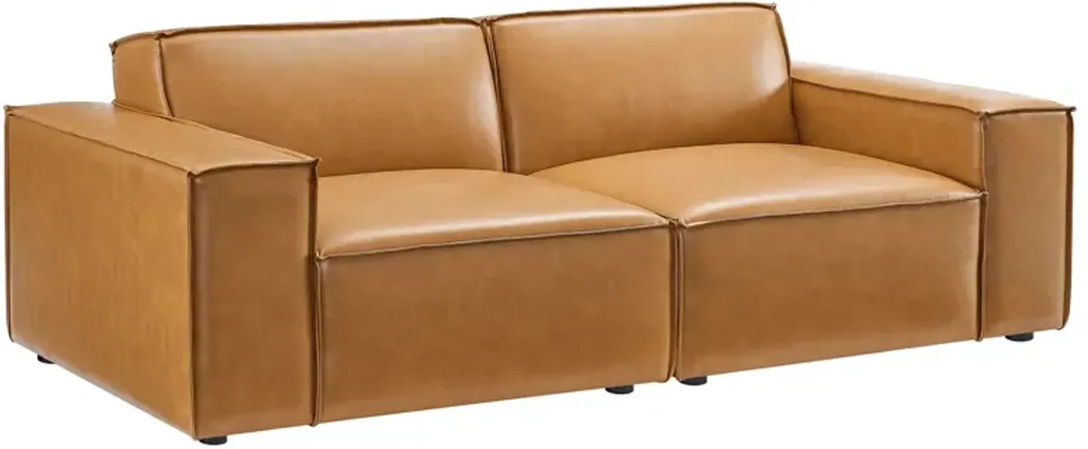 Restore Vegan Leather Loveseat Tan EEI-4707-TAN