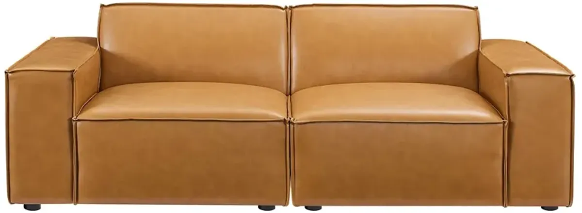 Restore Vegan Leather Loveseat Tan EEI-4707-TAN