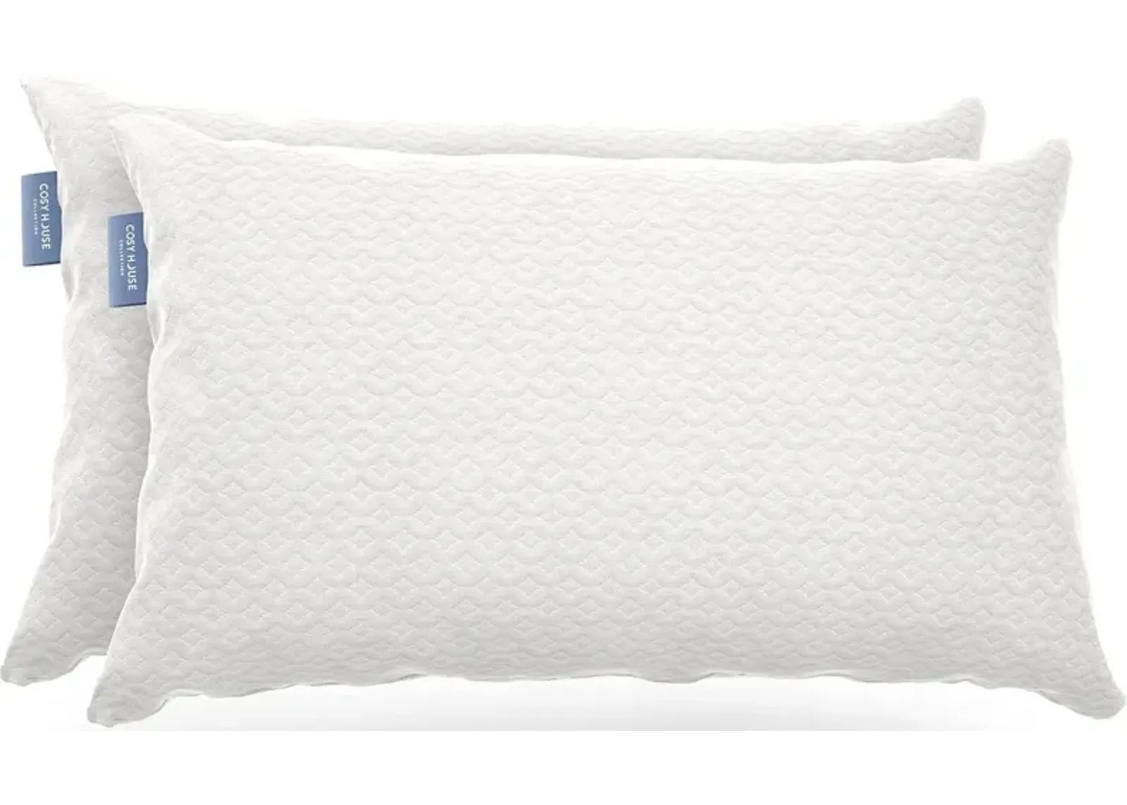 Hivvago Set of 2 Queen Shredded Memory Foam Pillows with Luxury Bamboo Breathable Cover