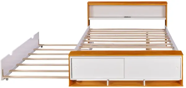 Merax Platform Bed with Trundle