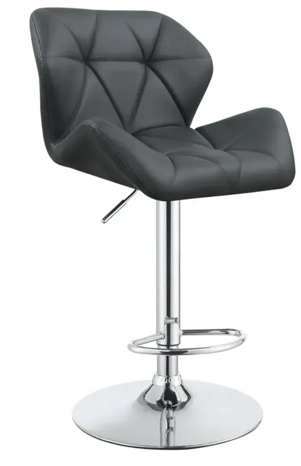 Berrington Adjustable Bar Stools Chrome and Grey (Set of 2)