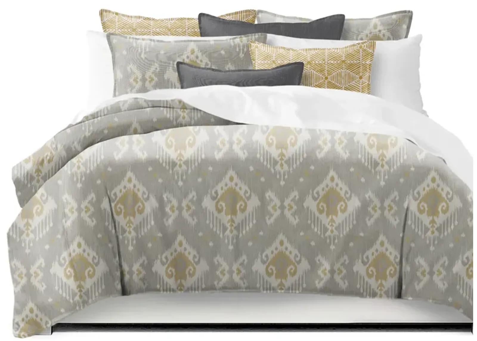 6ix Tailors Fine Linens Mahal Gray Comforter Set