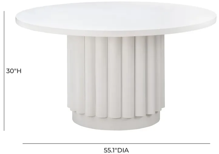 Belen Kox Versatile White Round Dining Table, Belen Kox