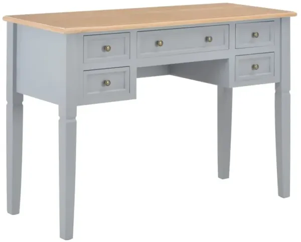 Writing Desk Gray MDF 43.1 in length, 17.7 in width, 30.5 in height