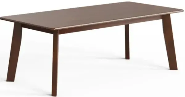 Hivvago Rectangular Modern Wooden Coffee Table with Rubber Leg