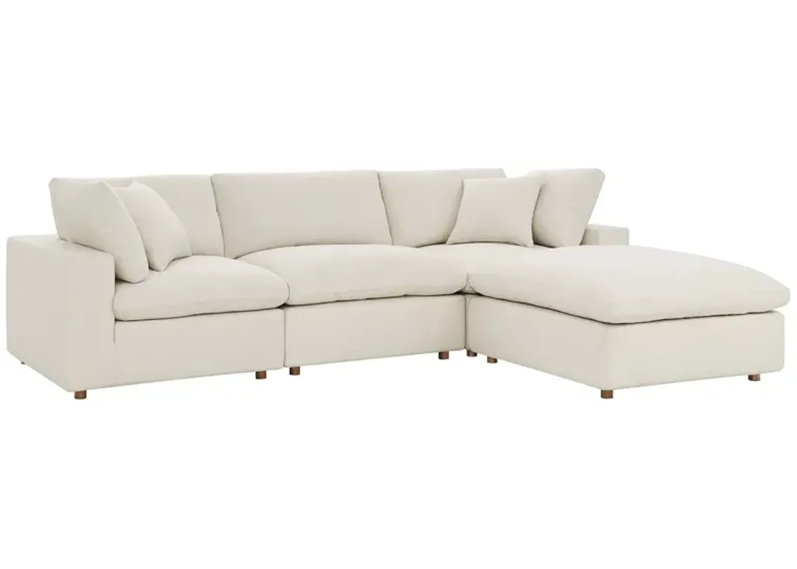 Commix Down Filled Overstuffed 4 Piece Sectional Sofa Set