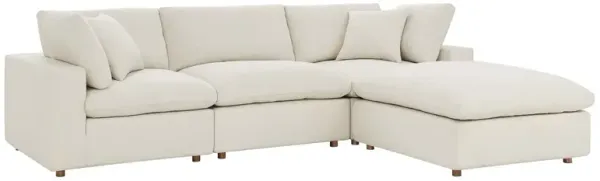 Commix Down Filled Overstuffed 4 Piece Sectional Sofa Set