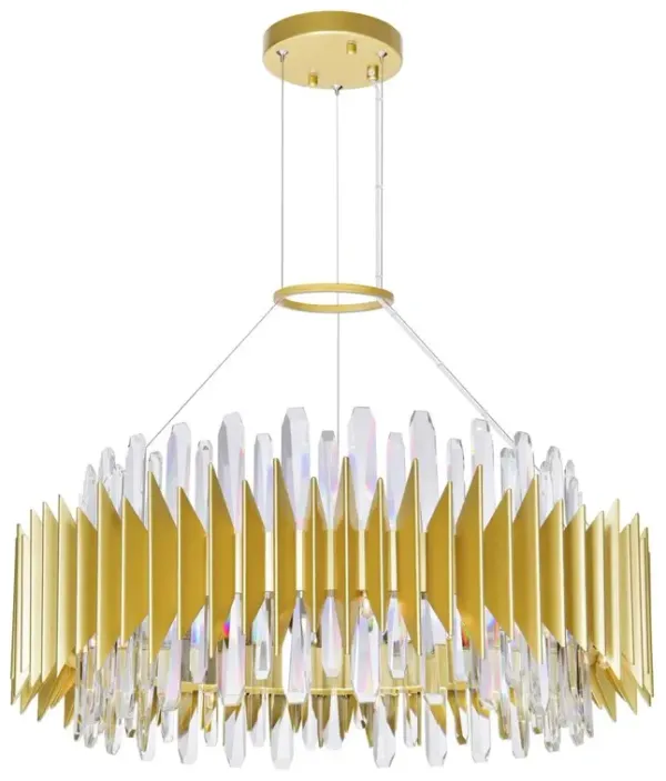 CWI Lighting Cityscape 18 Light Chandelier With Satin Gold Finish