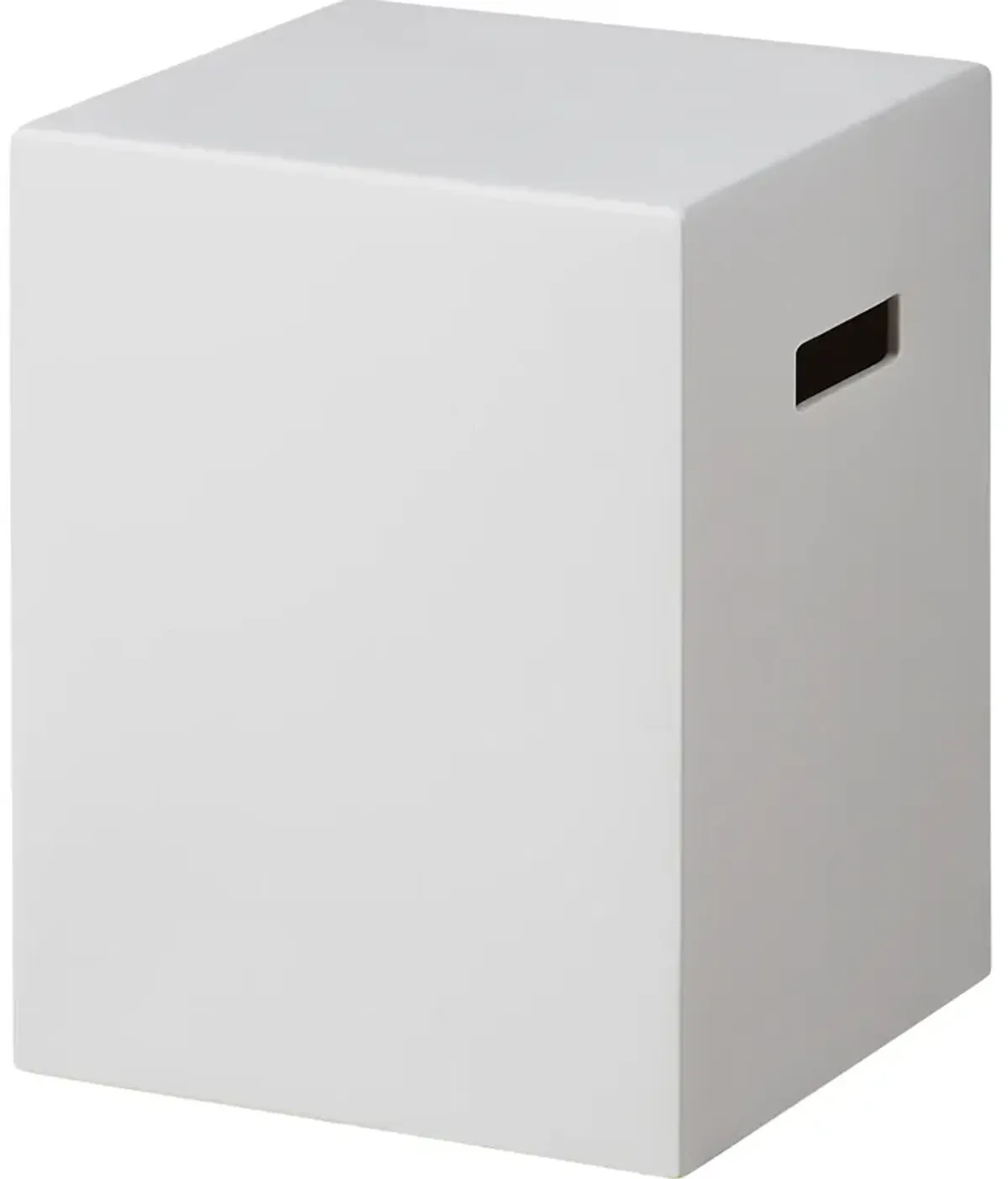 Ceramic Solid Outdoor Side Table - 16" - Matte White