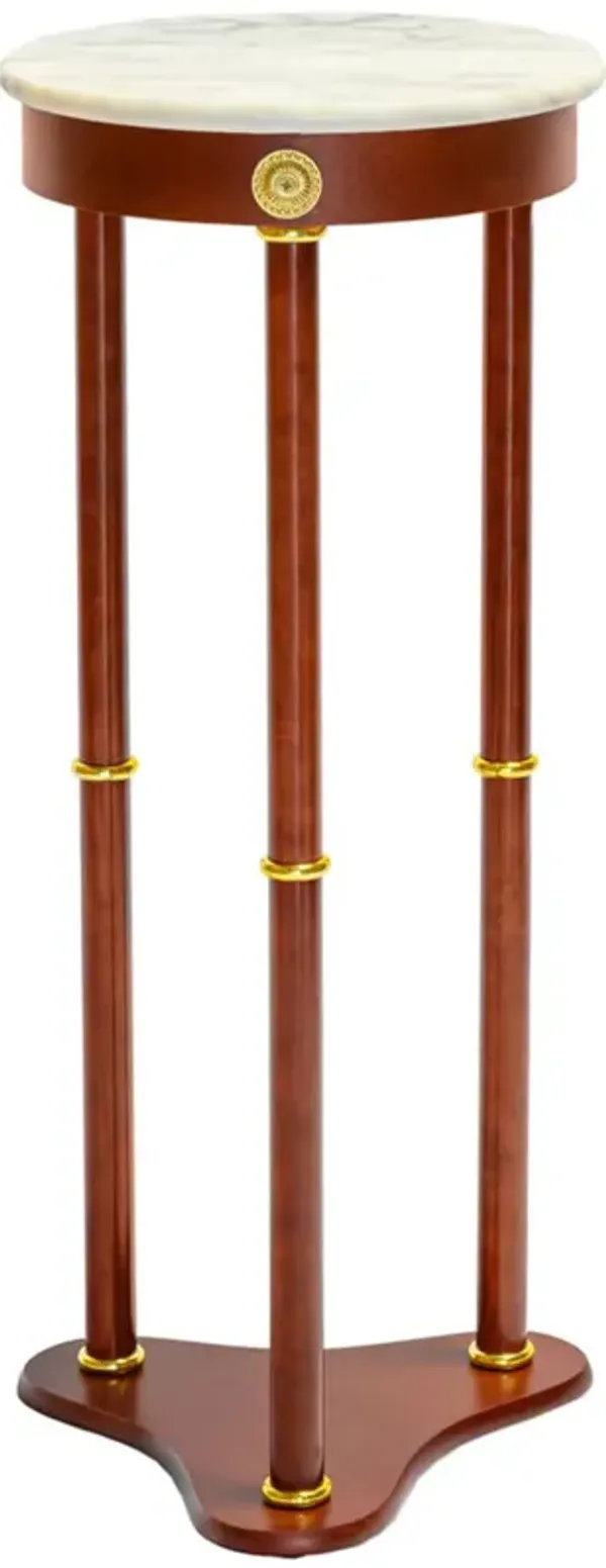 Legacy Decor Green Marble Round Plant Telephone Vase Stand New 28" High