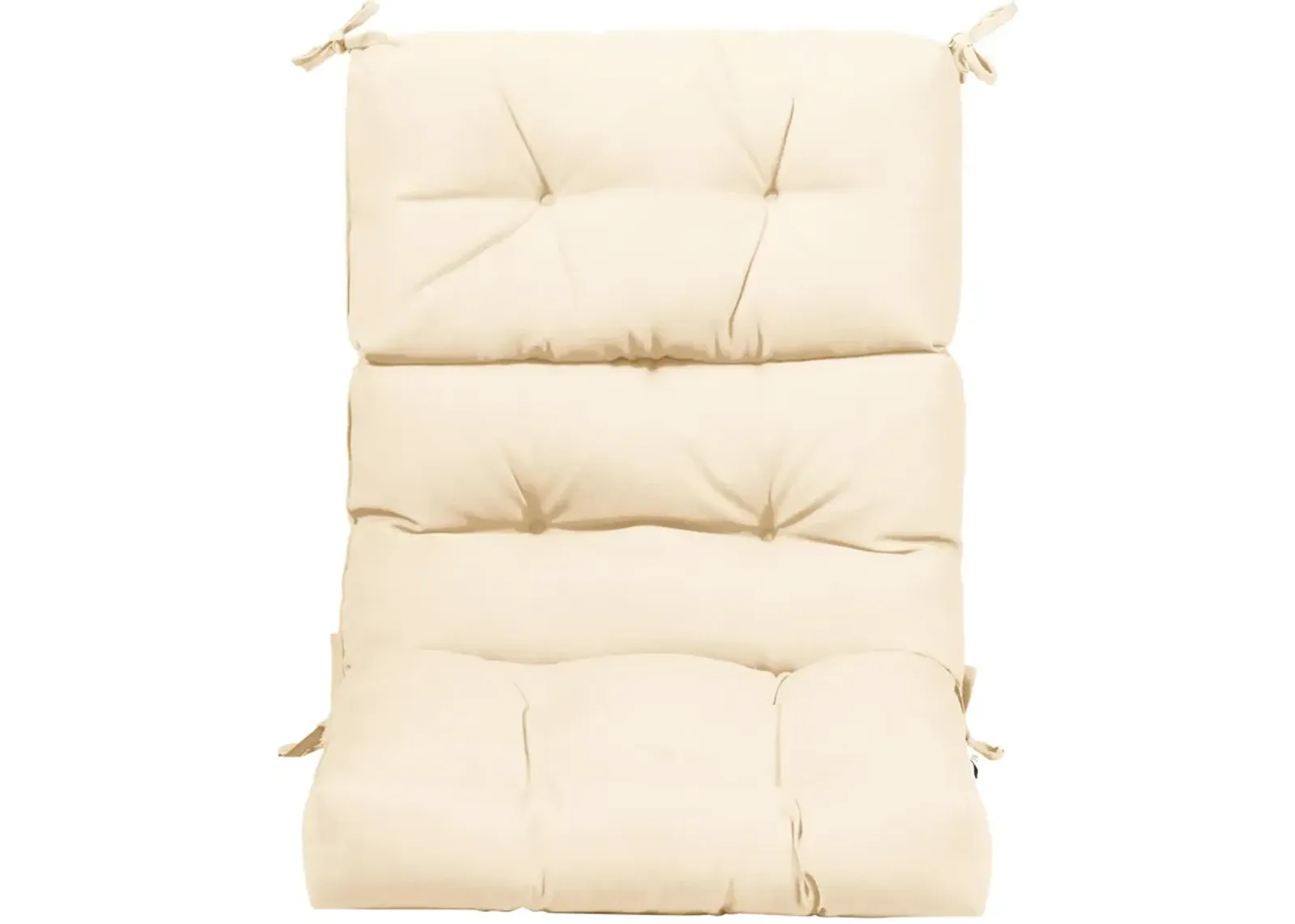 Tufted Patio High Back Chair Cushion with Non-Slip String Ties