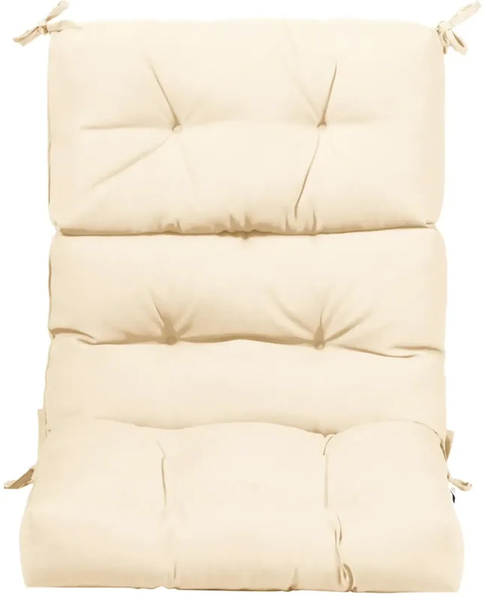 Tufted Patio High Back Chair Cushion with Non-Slip String Ties