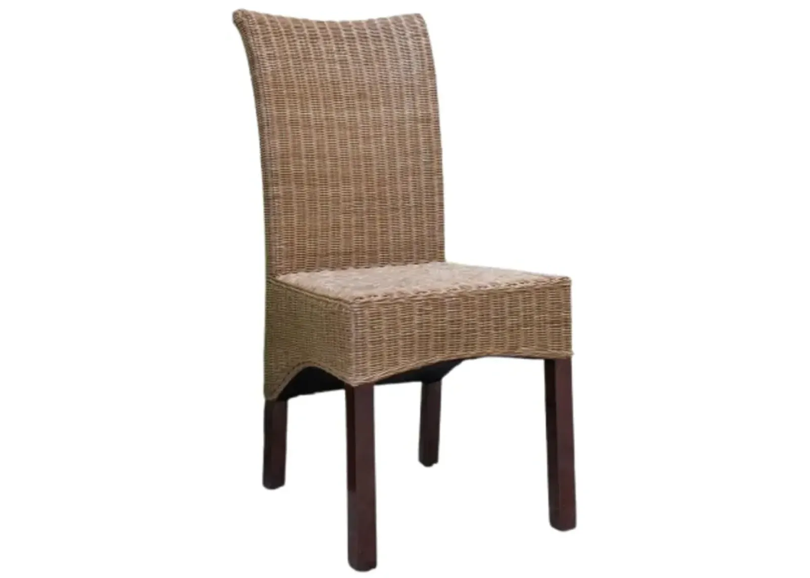 Campbell Rattan Wicker Stained Dining Chair