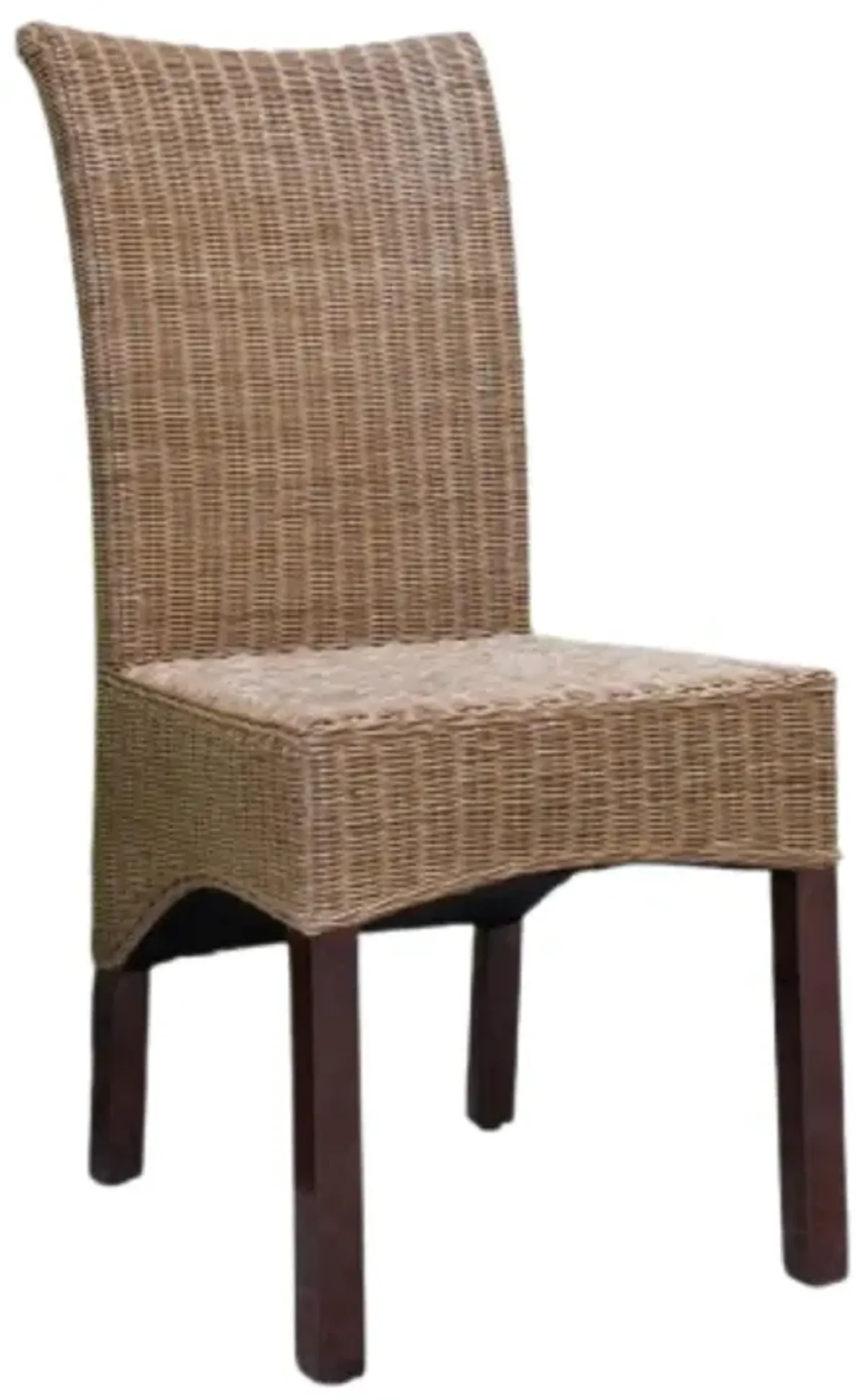 Campbell Rattan Wicker Stained Dining Chair