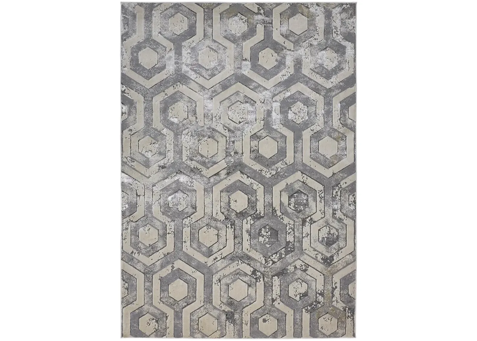 Micah 3046F Gray/Taupe/Silver 3'11" X 6' Rug