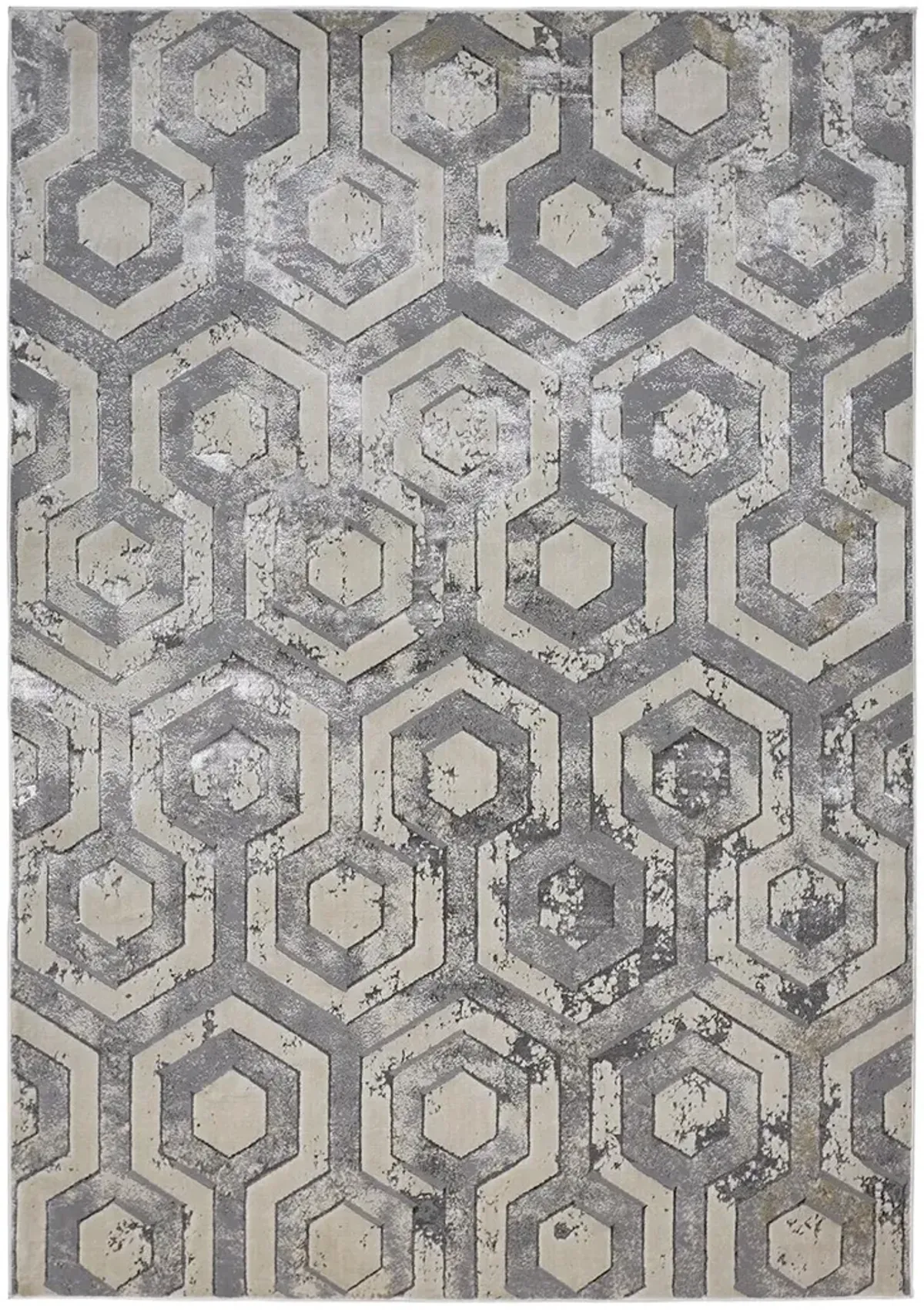 Micah 3046F Gray/Taupe/Silver 3'11" X 6' Rug