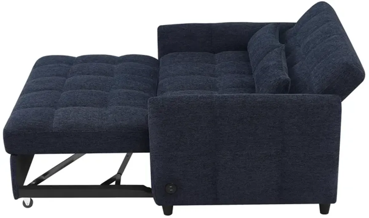 Merax Loveseat Sofa Pull-out Sleeper Sofa with 3 USB Ports