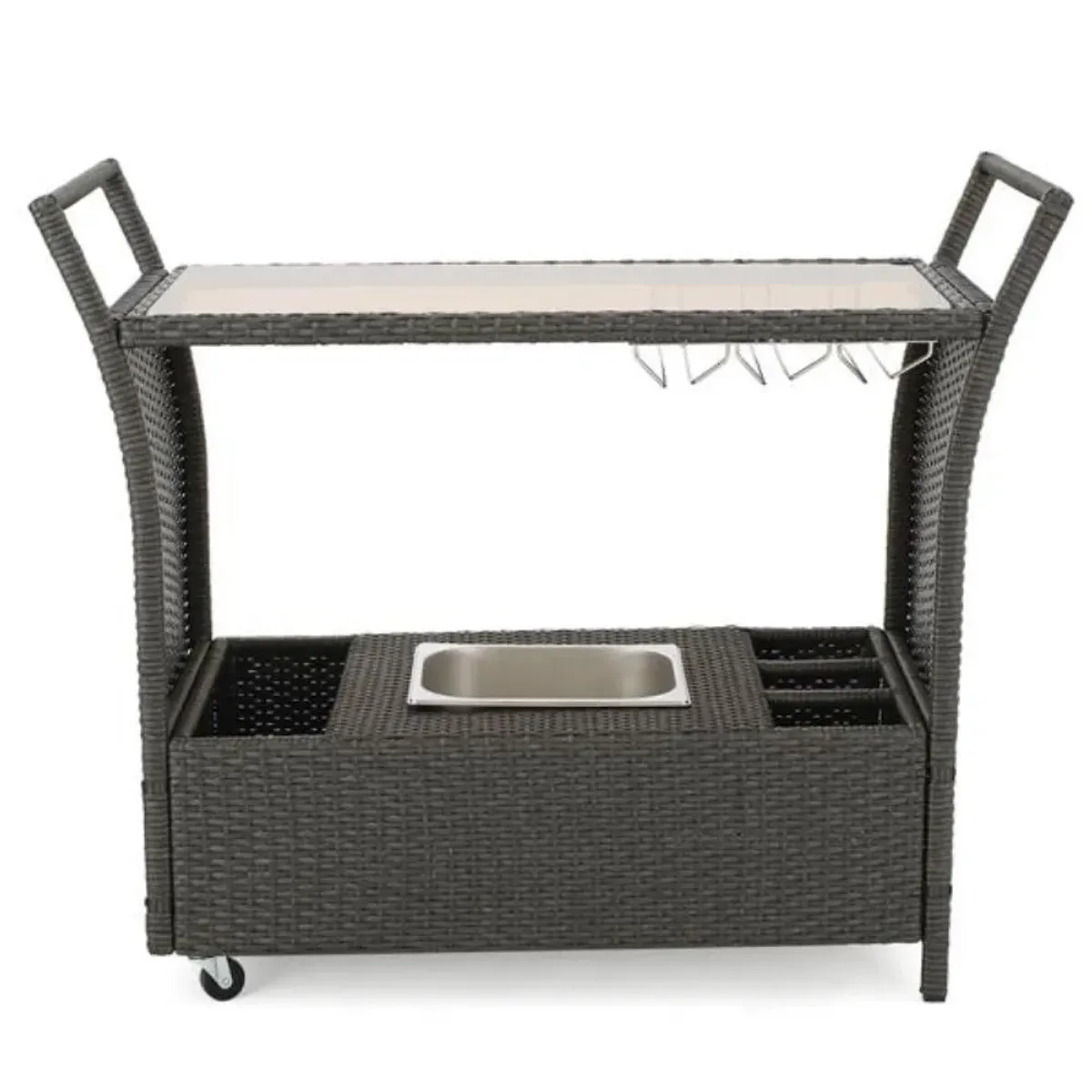 Bar Cart Stylish & Functional Rolling Trolley for Serving & Storage