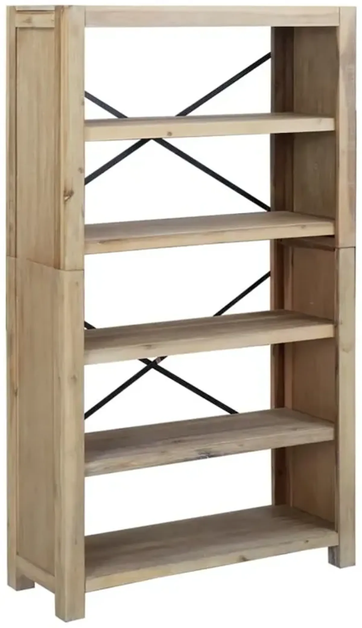 5-Tier Bookcase 31.5"x11.8"x55.1" Solid Wood Acacia