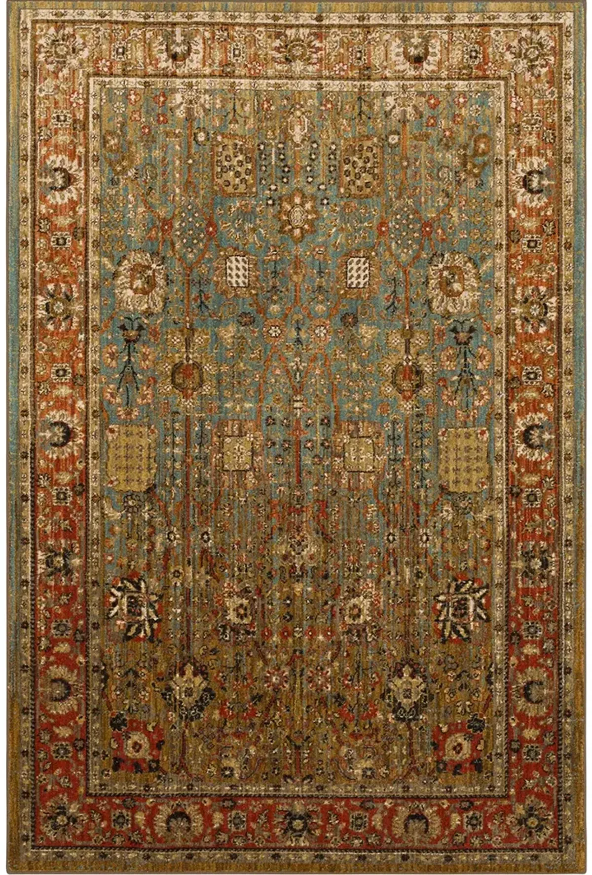 Spice Market Myanmar Aquamarine 2' 4" X 7' 10" Rug