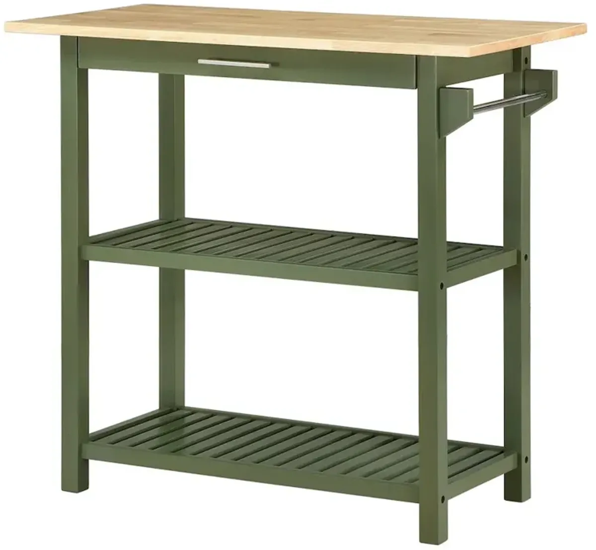 Convenience Concepts Designs2Go 3 Tier Butcher Block Kitchen Prep Island with Drawer