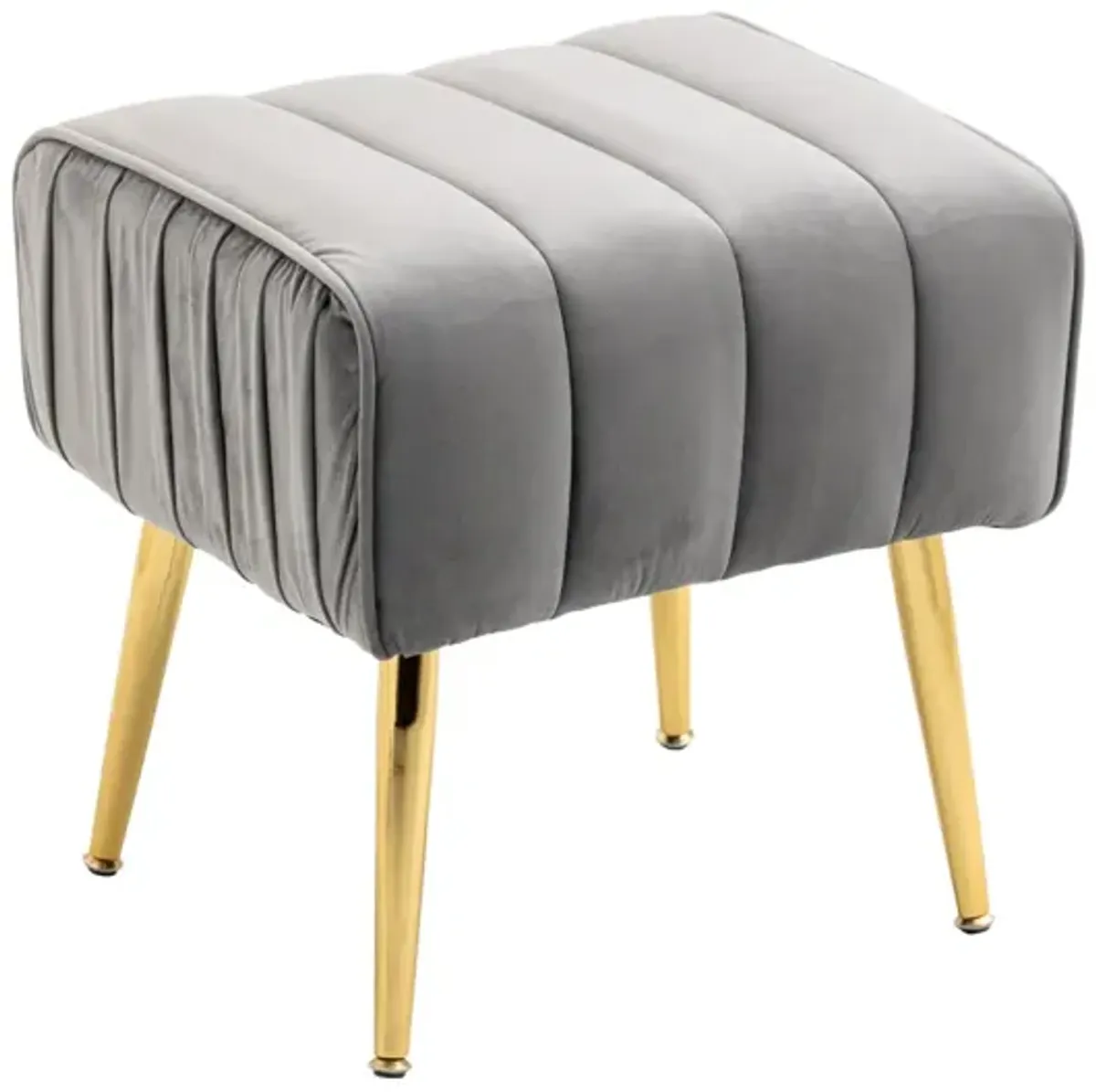 Velvet Accent Chair With Ottoman, Modern Tufted Barrel Chair Ottoman Set For Living Room