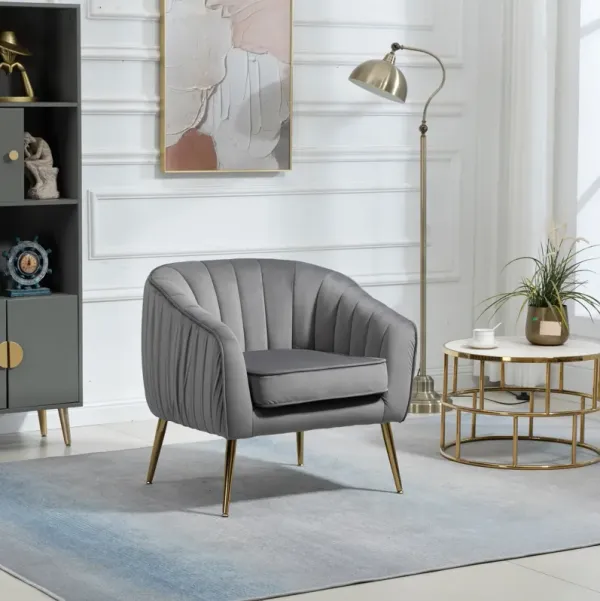 Streamdale Tufted Velvet Chair & Ottoman Set