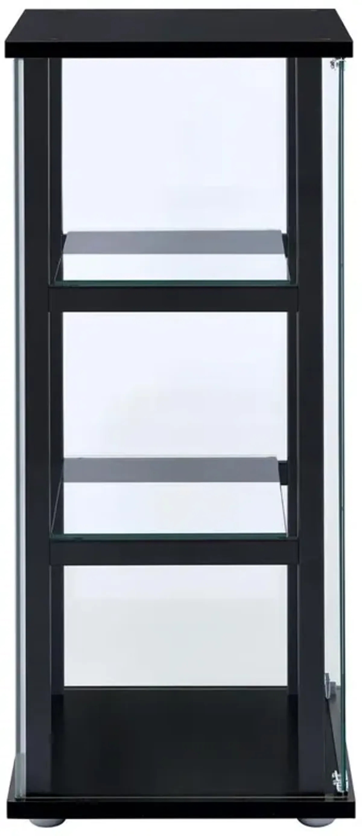 Coaster Cyclamen 3-shelf Glass Curio Cabinet Black and Clear