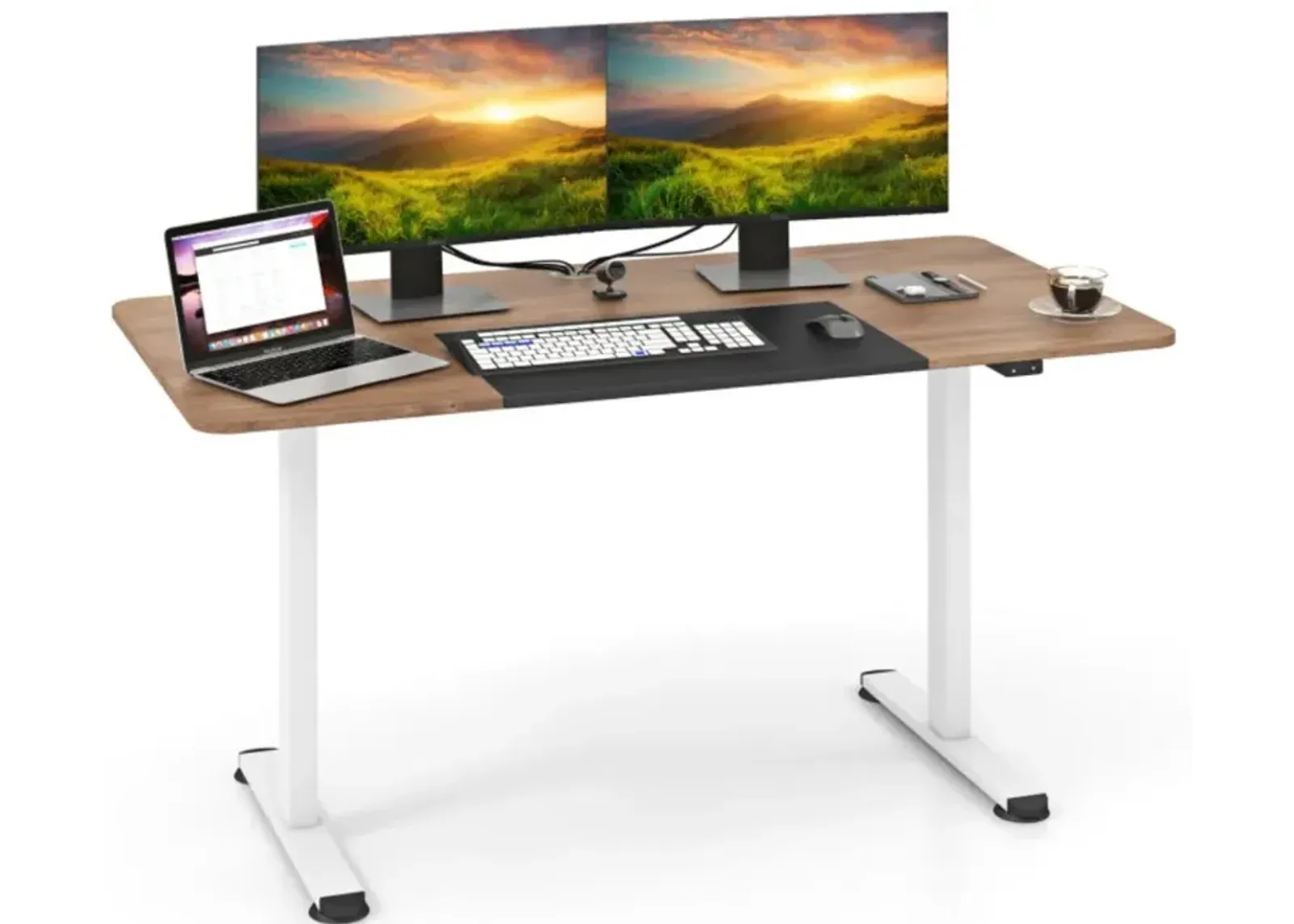 Hivvago 55 Inch Electric Standing Desk Adjustable with Cable Management Hole