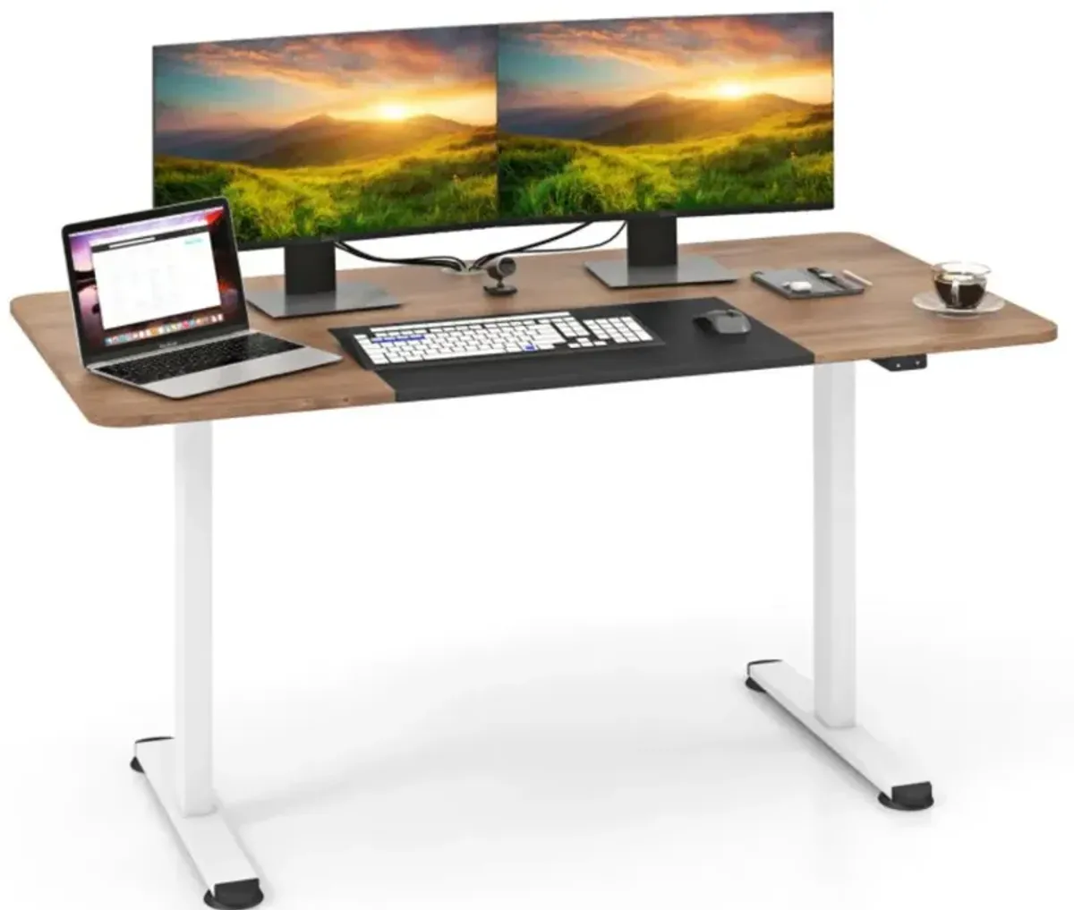 Hivvago 55 Inch Electric Standing Desk Adjustable with Cable Management Hole