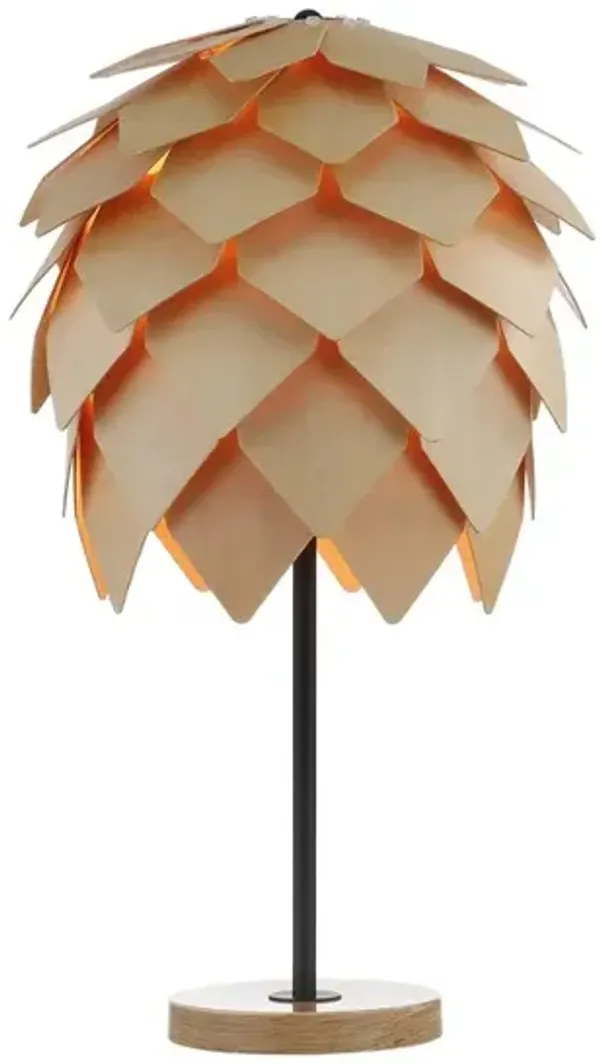 Simon Pinecone Wood/Metal LED Table Lamp