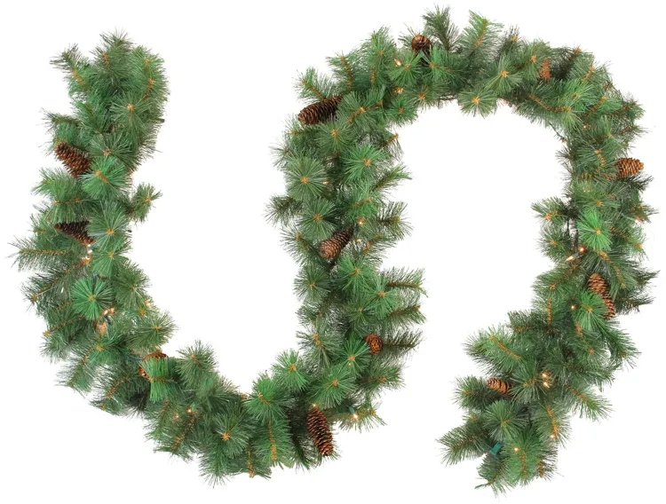 9' x 12" Pre-Lit Royal Oregon Pine Artificial Christmas Garland  Clear Lights