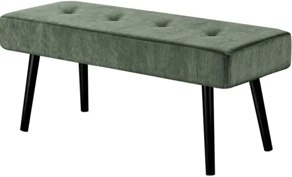 Mid-Century Corduroy Upholstered End-of-Bed Bench – Stylish Bedroom Accent