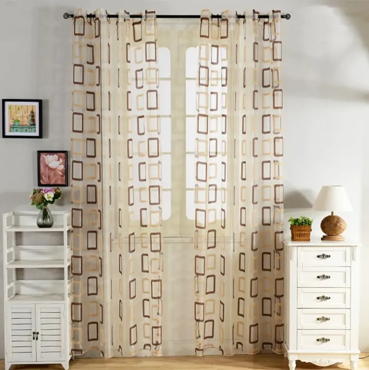 Dolce Mela Sheer Curtains Panel