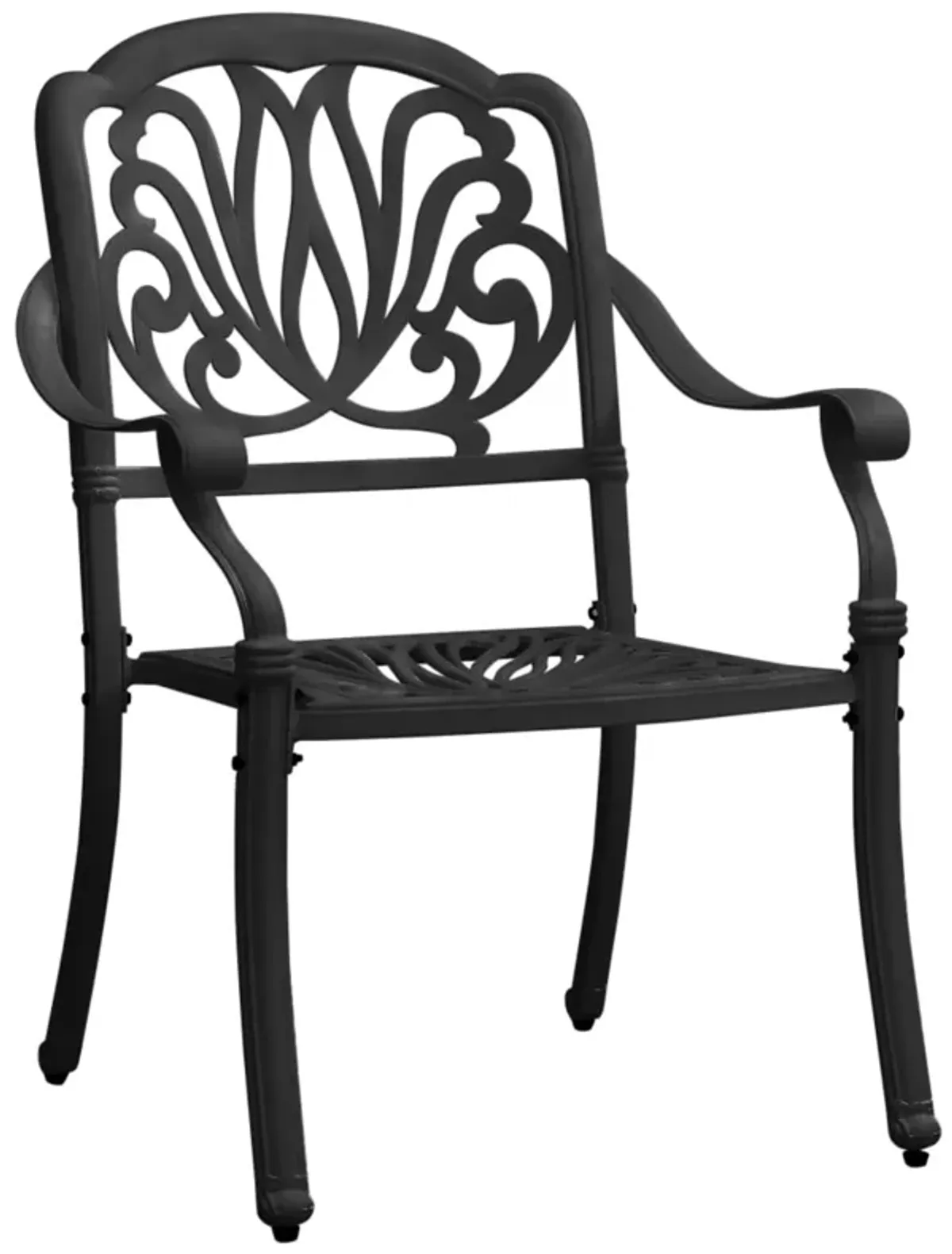 vidaXL Garden Chairs 2 pcs Cast Aluminum Black