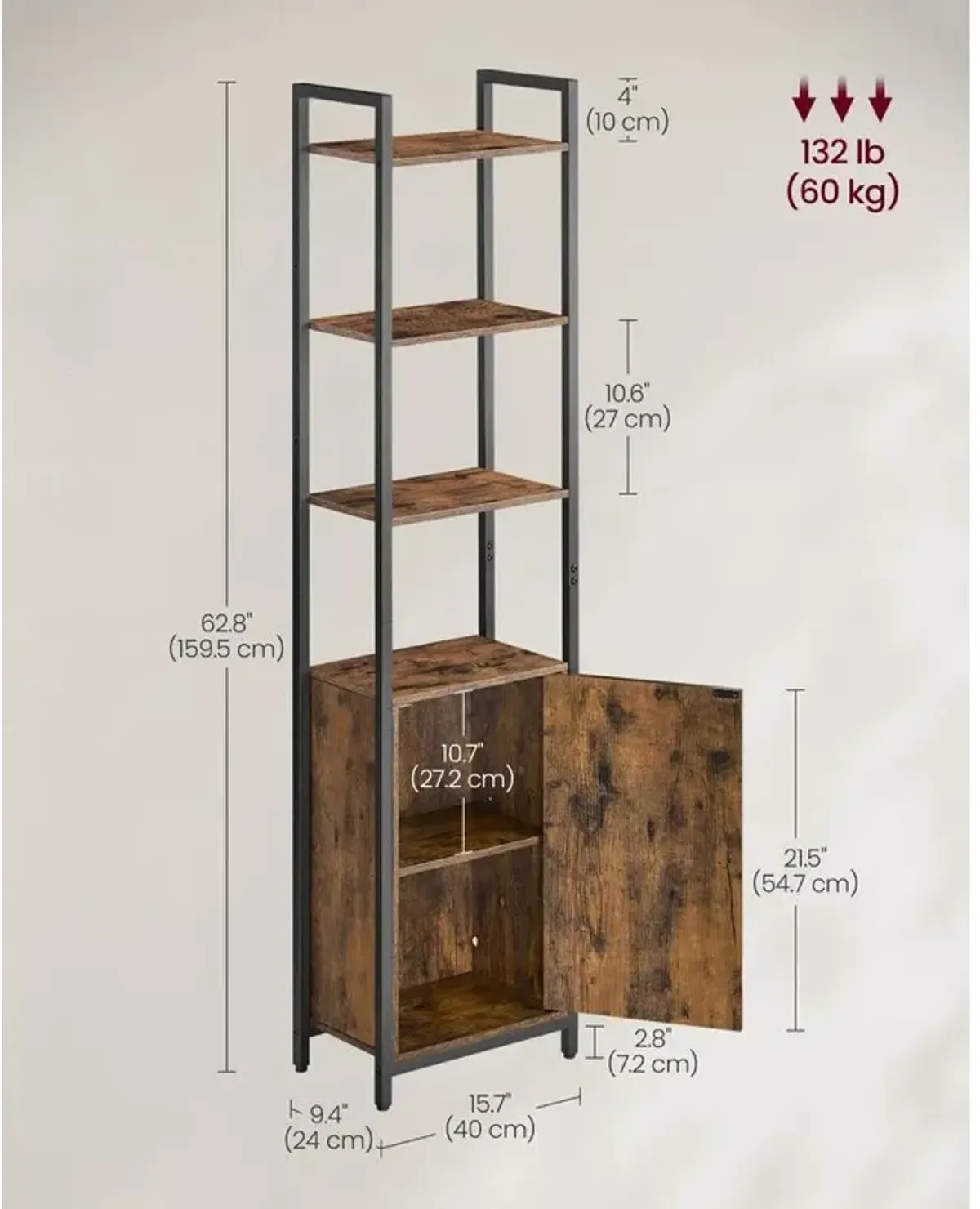 6-Tier Bookshelf for Ample Storage and Stylish Display