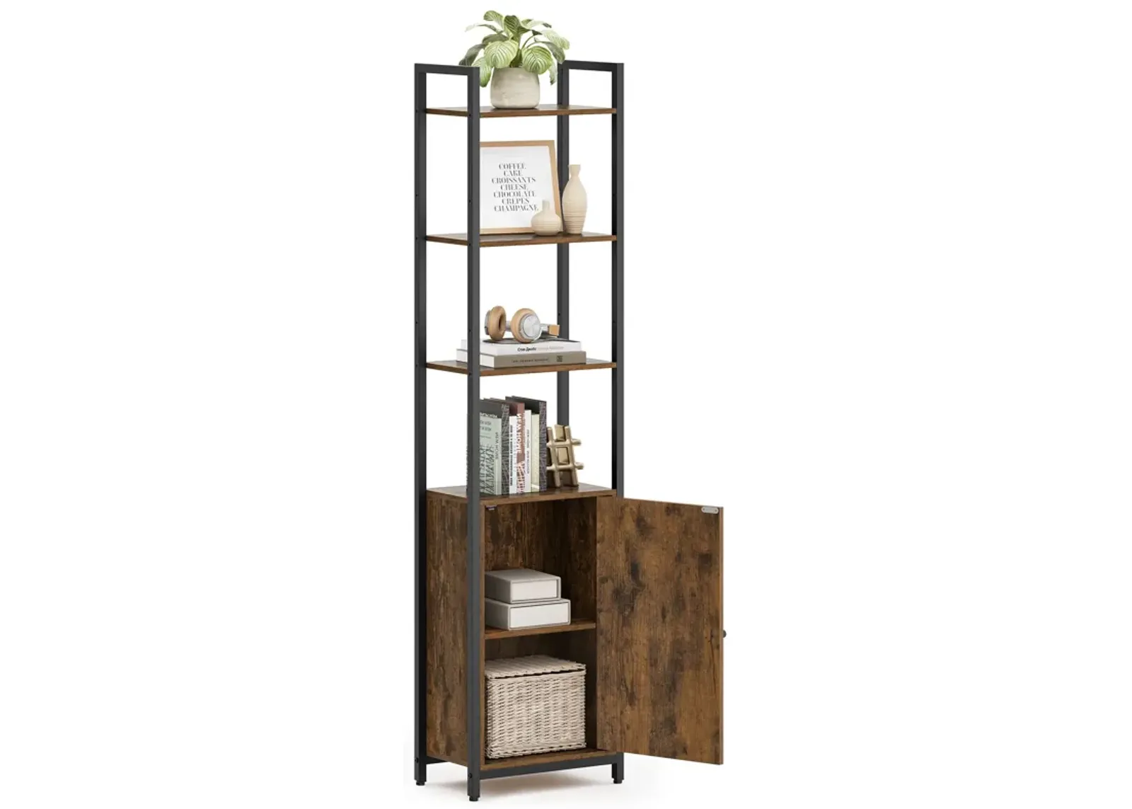 6-Tier Bookshelf for Ample Storage and Stylish Display