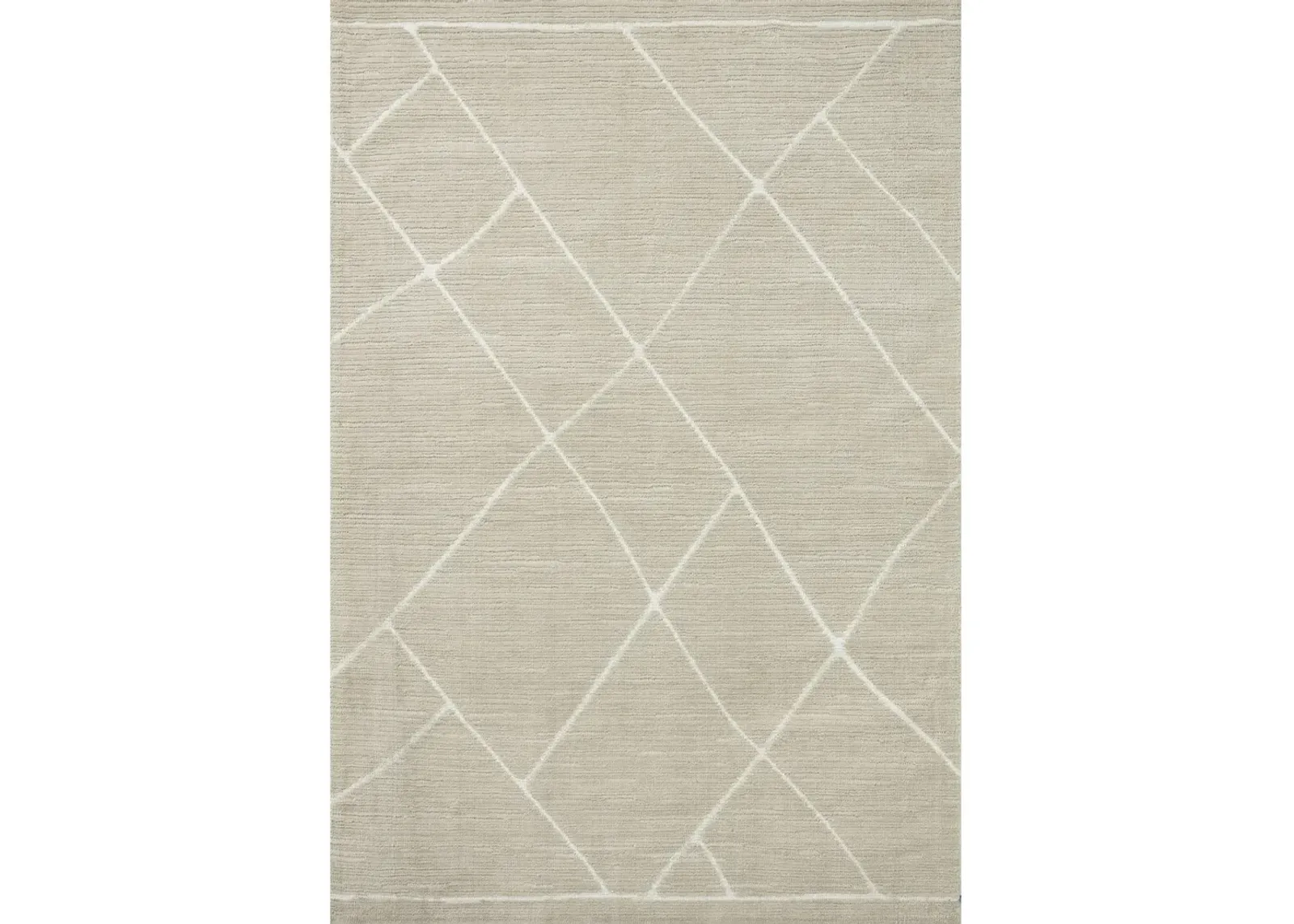 Logan LOG01 Oatmeal/White 3'6" x 5'6" Rug