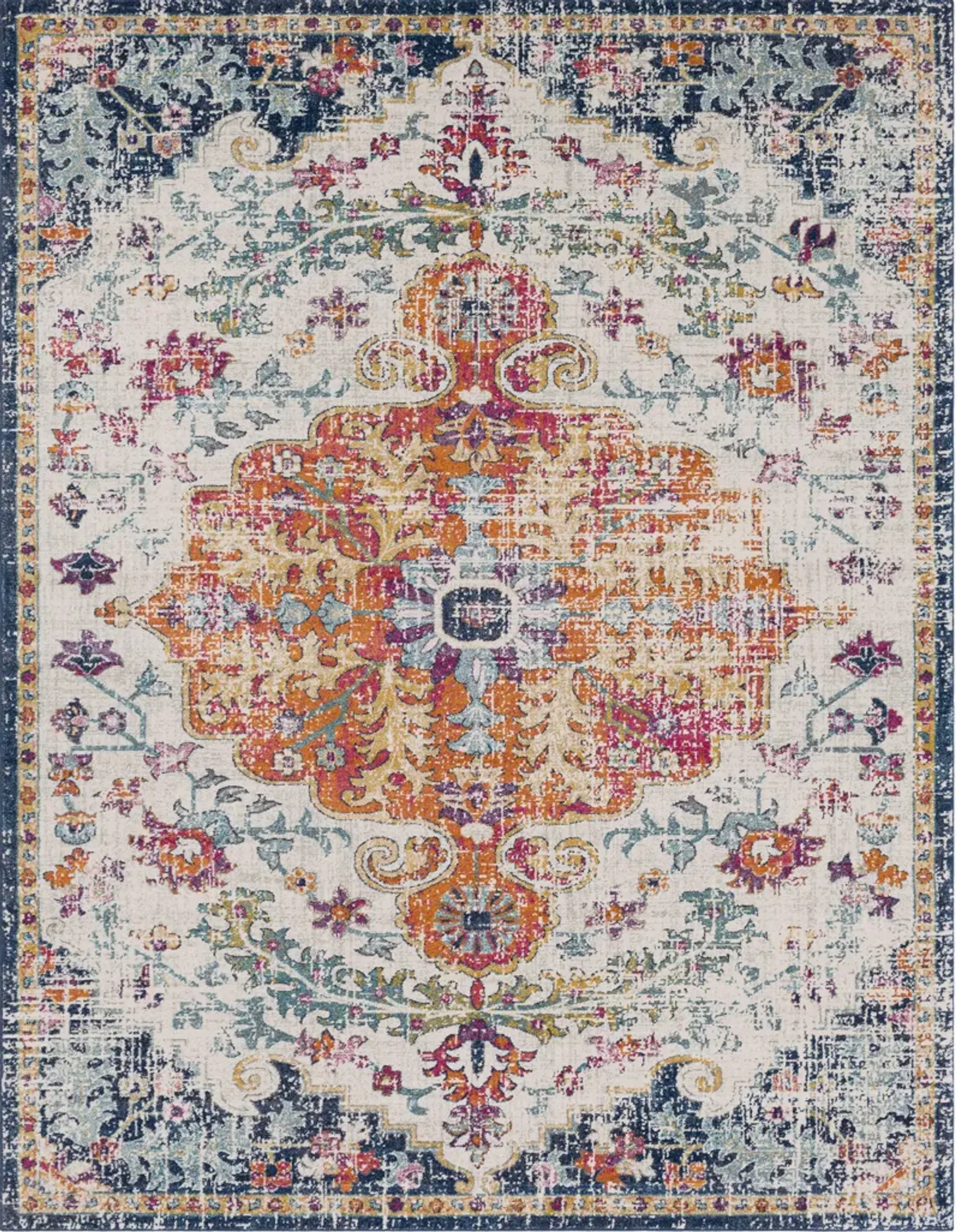 Harput HAP-1065 5'3' Round Orange Rug