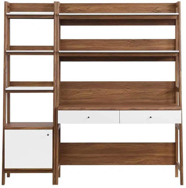 Bixby 2-Piece Wood Office Desk and Bookshelf