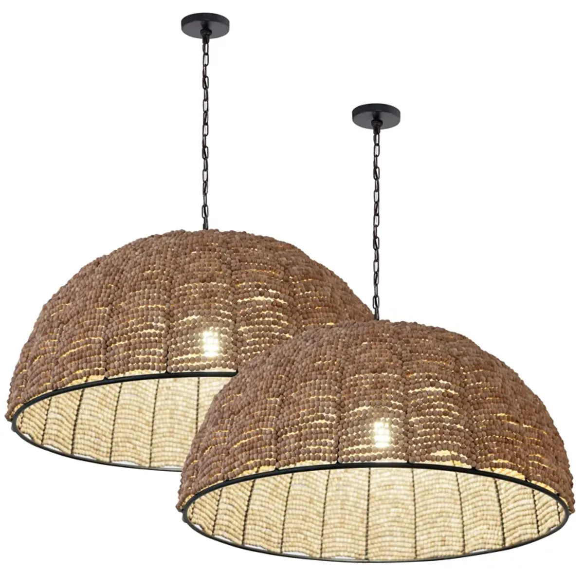 Martin 40'' Wide 3-Light Pendant set of 2
