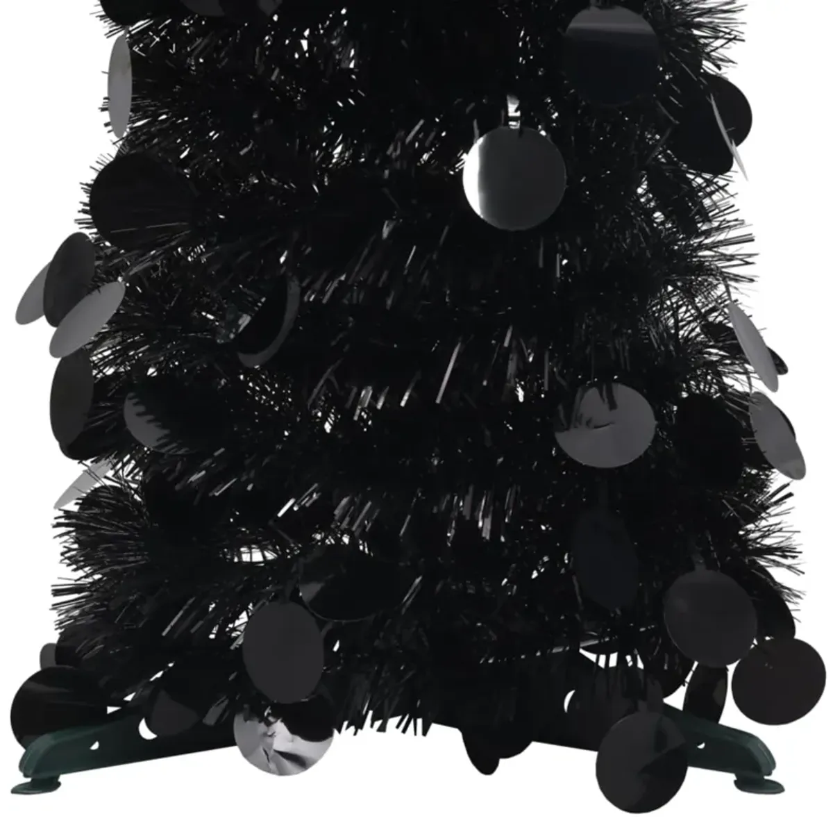 vidaXL Pop-up Artificial Christmas Tree Black 59.1" PET