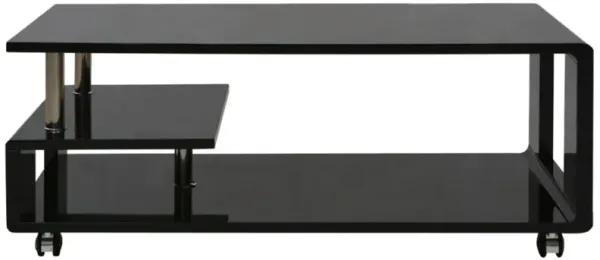 vidaXL High Gloss Coffee Table Black