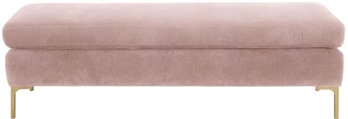 Delilah Blush Velvet Bench