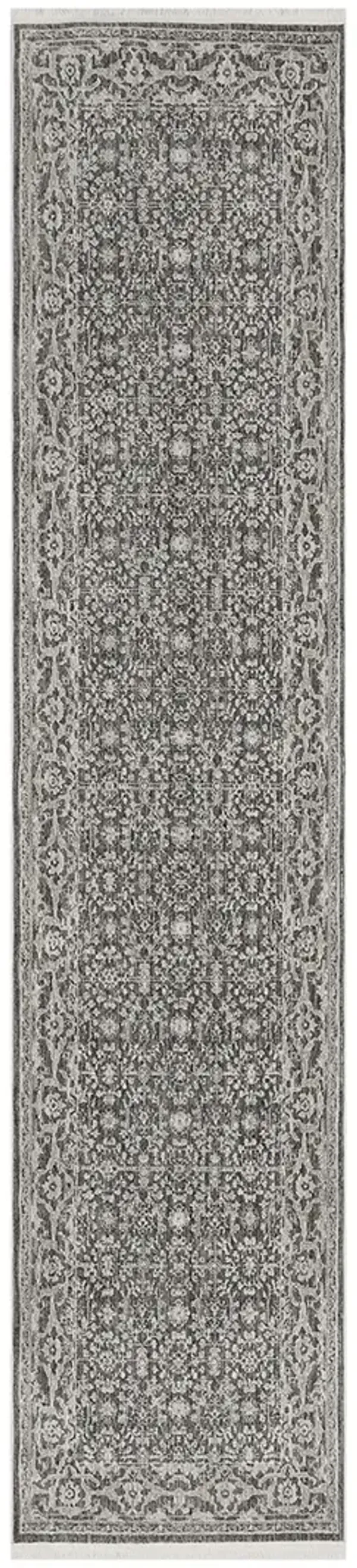 Shadows SHW04 Charcoal/Ivory 2'2" x 10' Rug