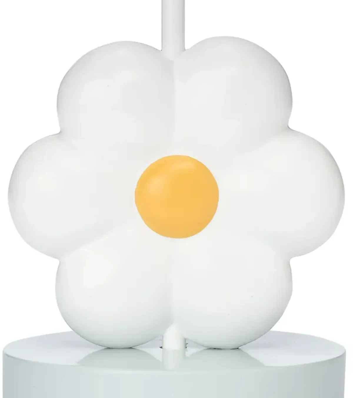 Lambs & Ivy Sweet Daisy White Floral Nursery/Child Lamp with Shade & Bulb